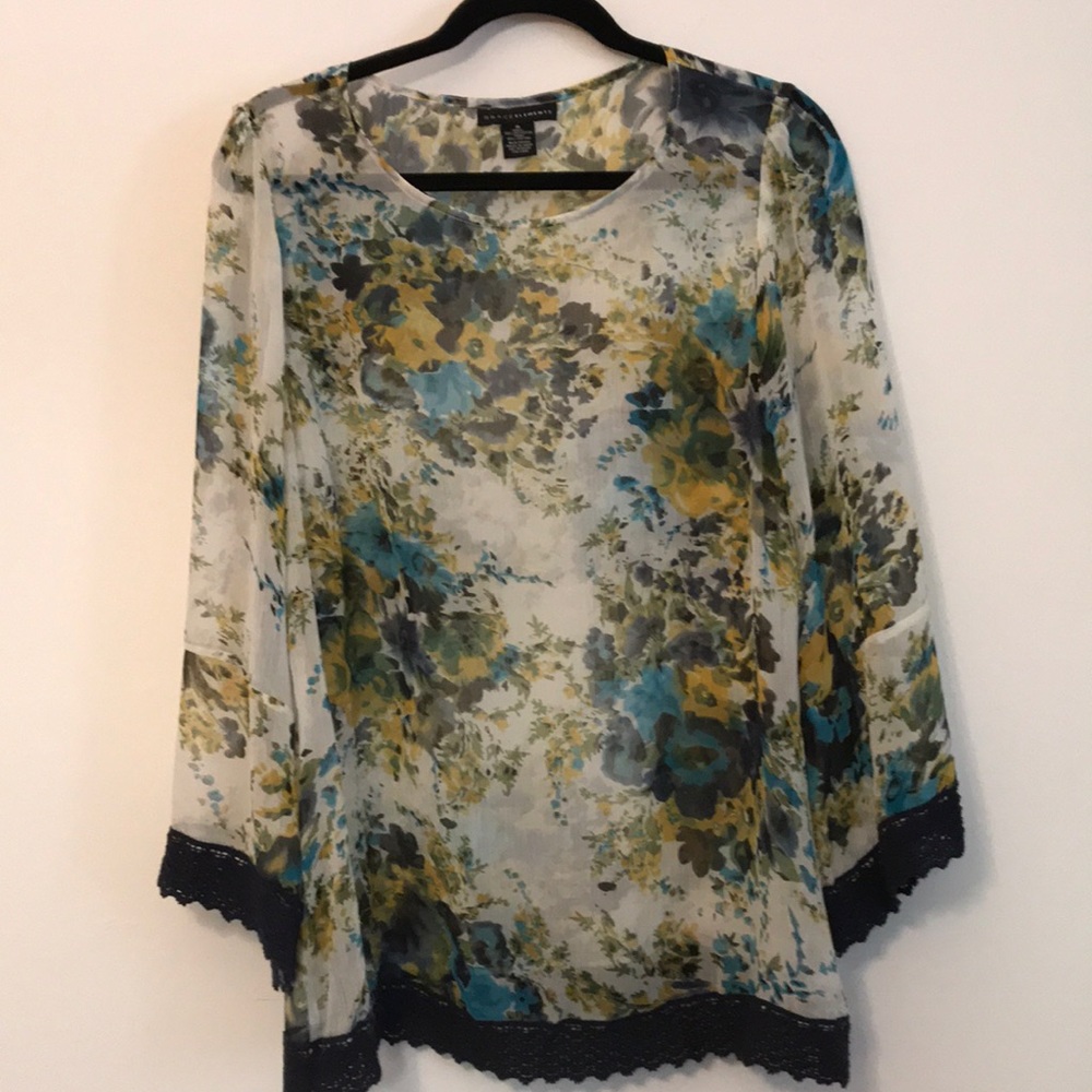 Grace Elements Sheer Blouse